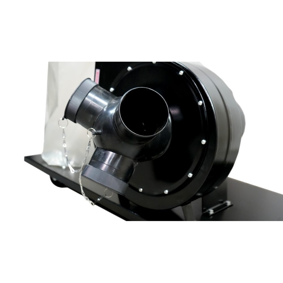 Maksiwa CPD/3.C Dust Collector inlet assembly with one 6 inch main port and split 4 inch ports for connecting multiple woodworking machines in a shop setup