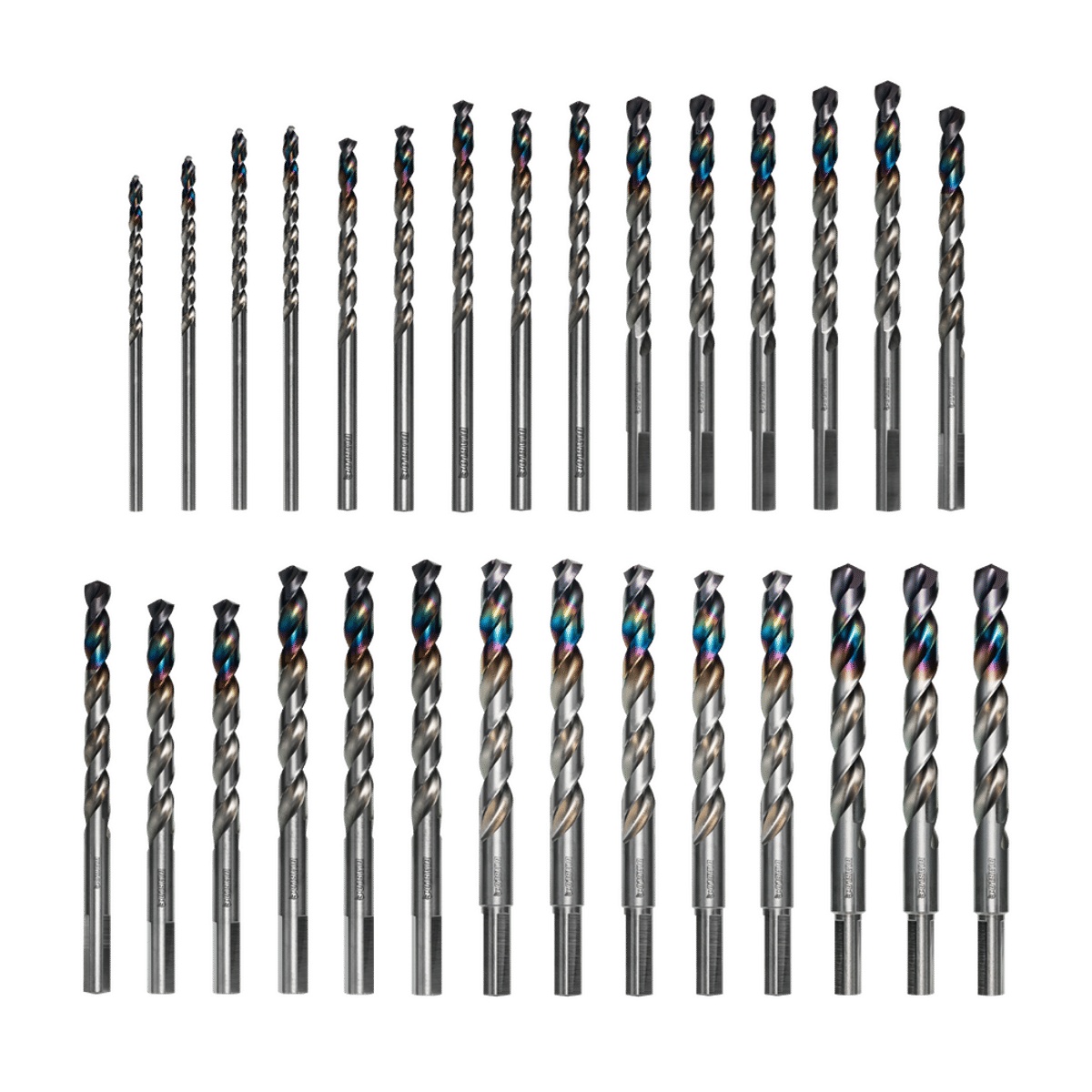 Diablo DMD-T29 metal drill bit set showing multiple metal drill bit sizes for steel drilling and fabrication work