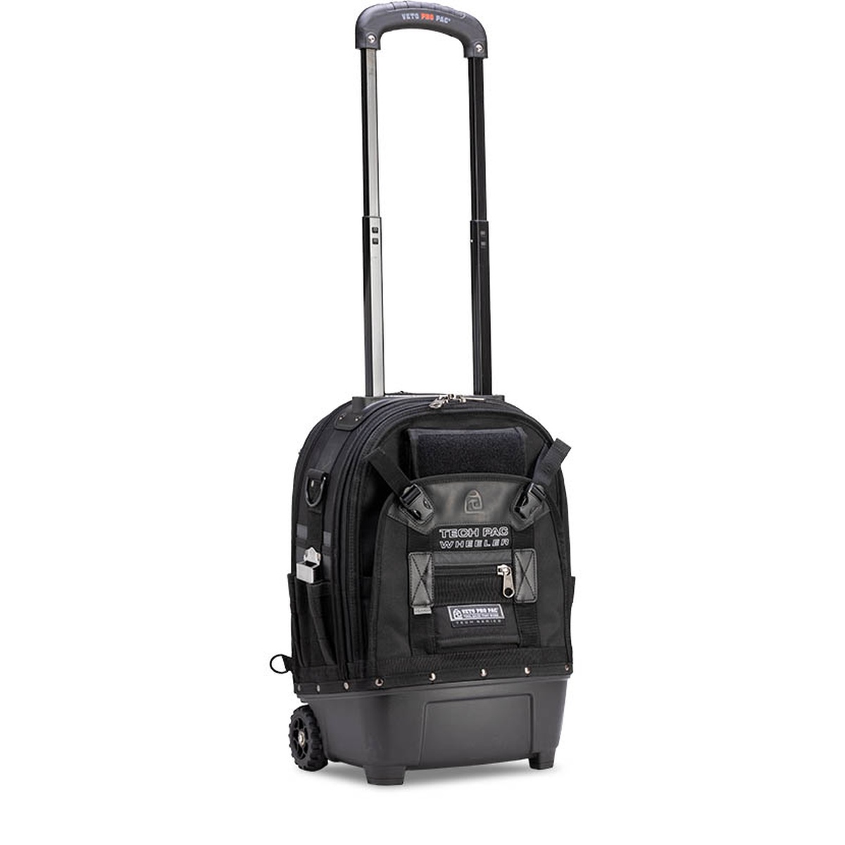Veto Pro Pac VPP10874 Tech Pac Wheeler Blackout Backpack Tool Bag with extended trolley handle for rolling tool transport between service calls