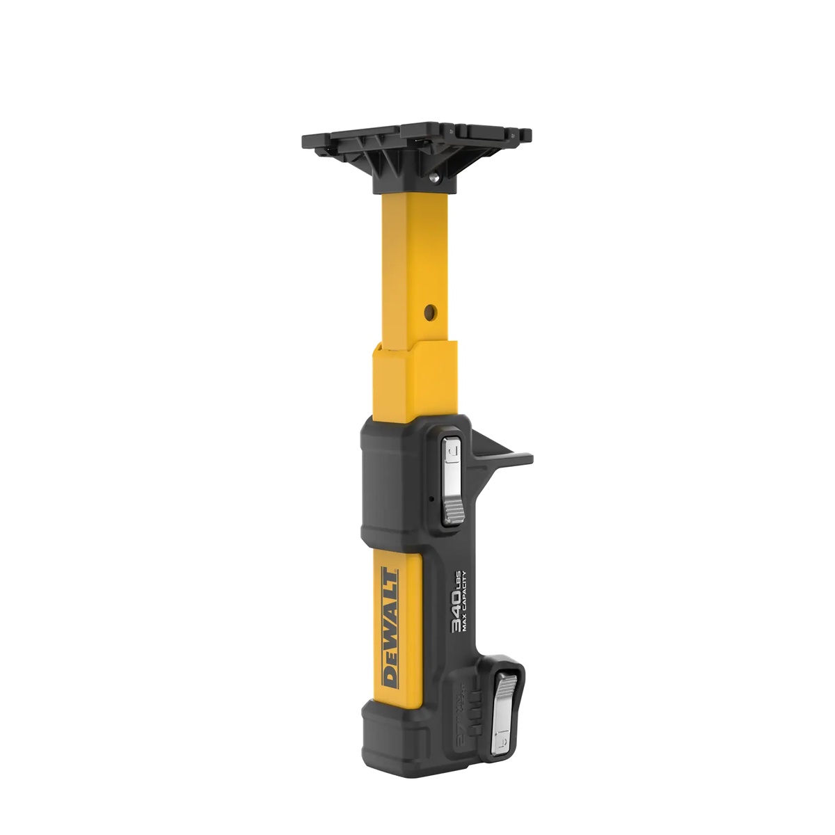 DEWALT DWHT83554 TOUGHSERIES Construction Jack Extension shown as a clean product view for lifting and holding materials during cabinet, shelving, and decking installation work
