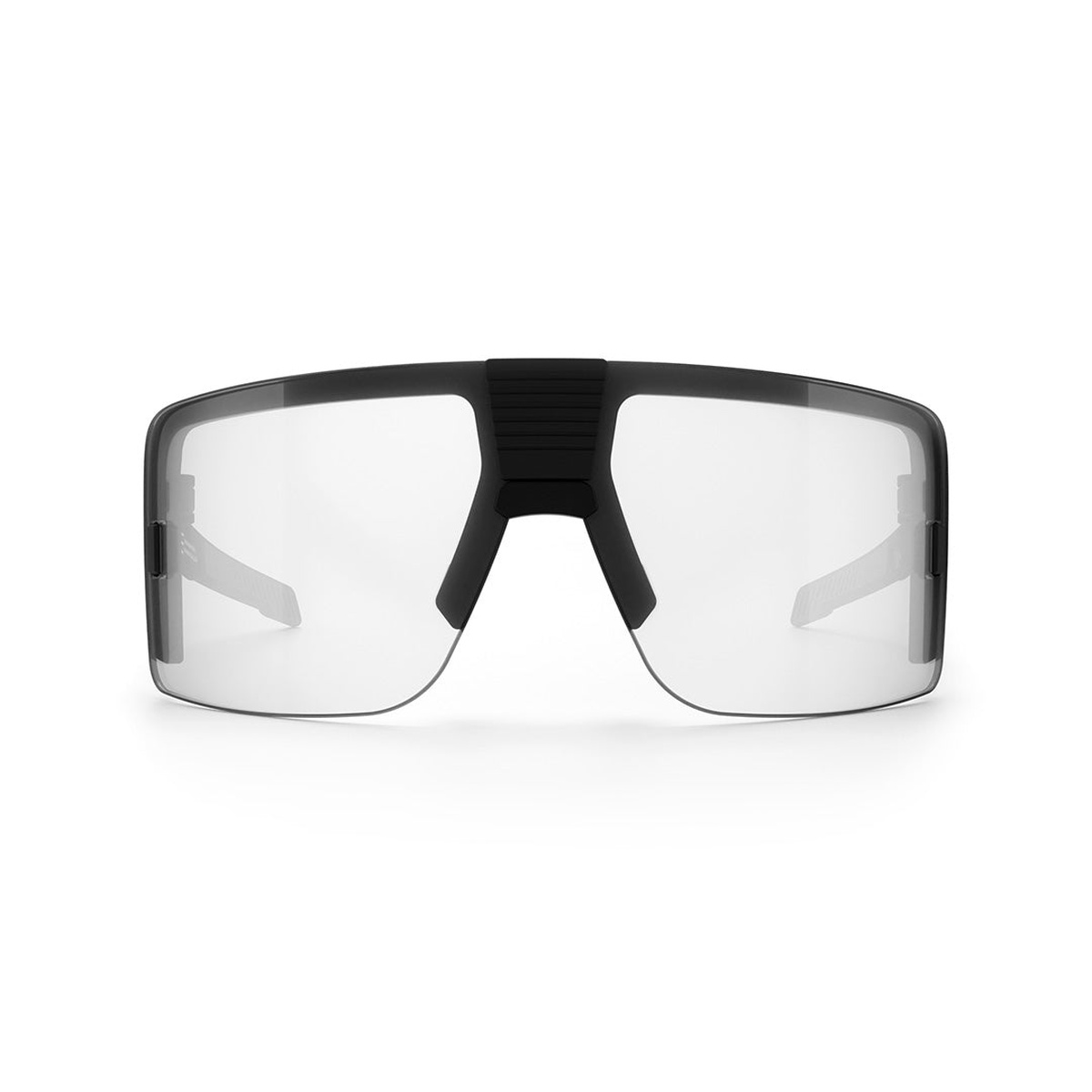 Heat Wave Visual Vector Sunglasses: Clear Z87+ front view showing clear impact-rated lens for indoor work, garage tasks, and low-light protection