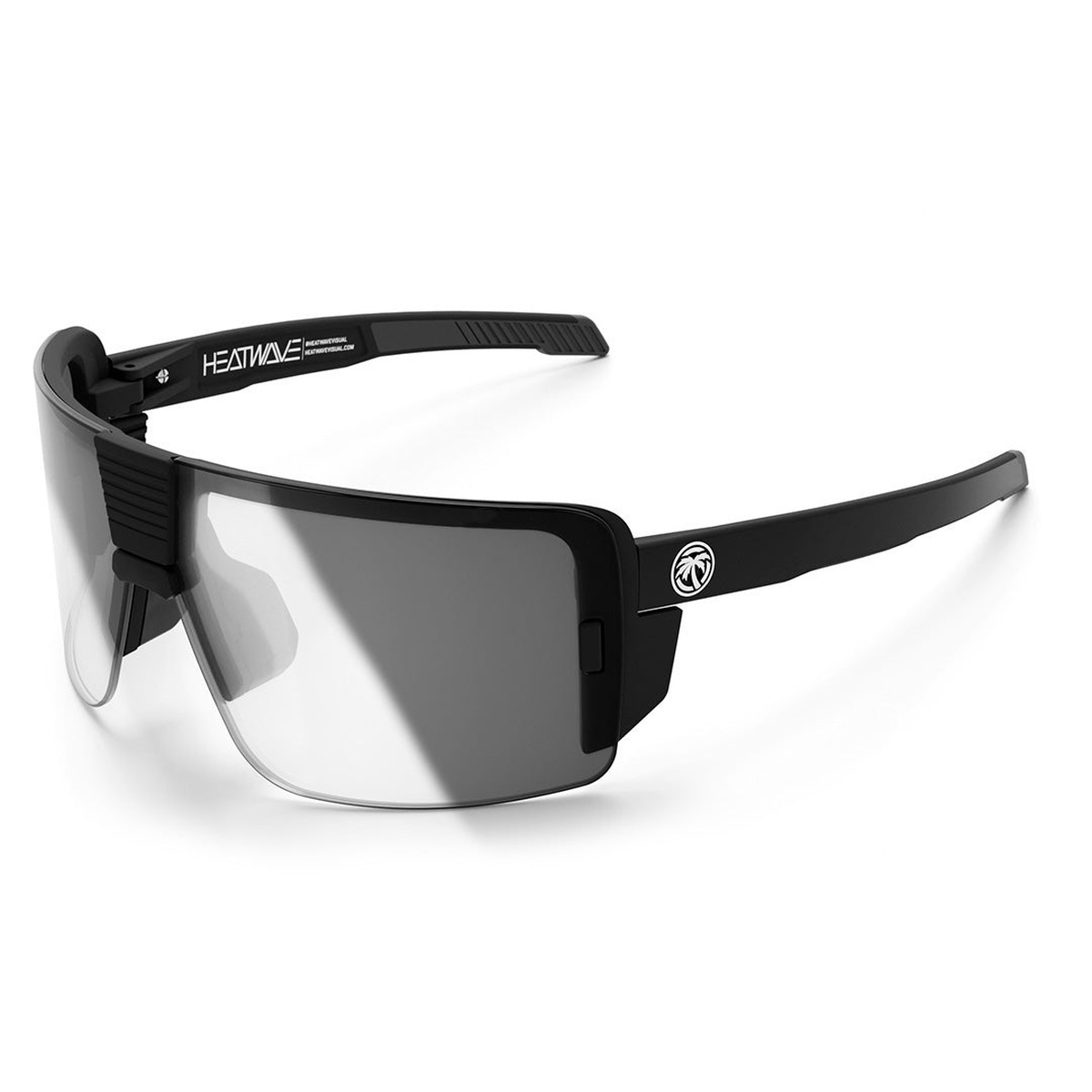 Heat Wave Visual Vector Sunglasses: Photochromic Lens Z87+ with adaptive shield lens for outdoor work, changing from lighter to darker tint for bright jobsite and everyday use