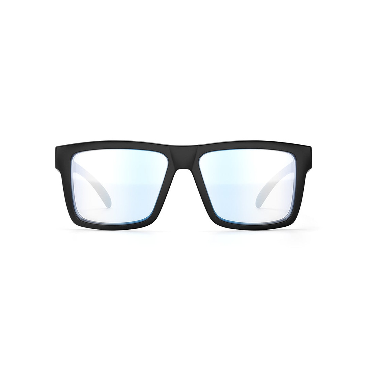 Heat Wave Visual VISE Z87 Sunglasses Black Frame Blue Light Blocking Lens front view for indoor workbench, office, and computer use