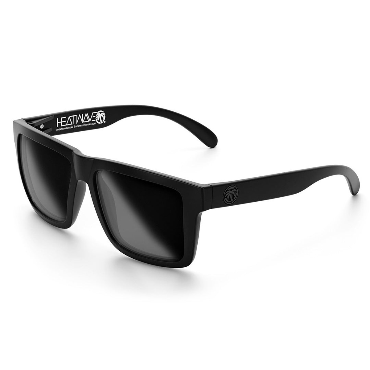 XL VISE Z87 Sunglasses Black Frame: SUPER Photochromic Lens angled product view with black frame and adaptive dark lens for outdoor work and daily wear