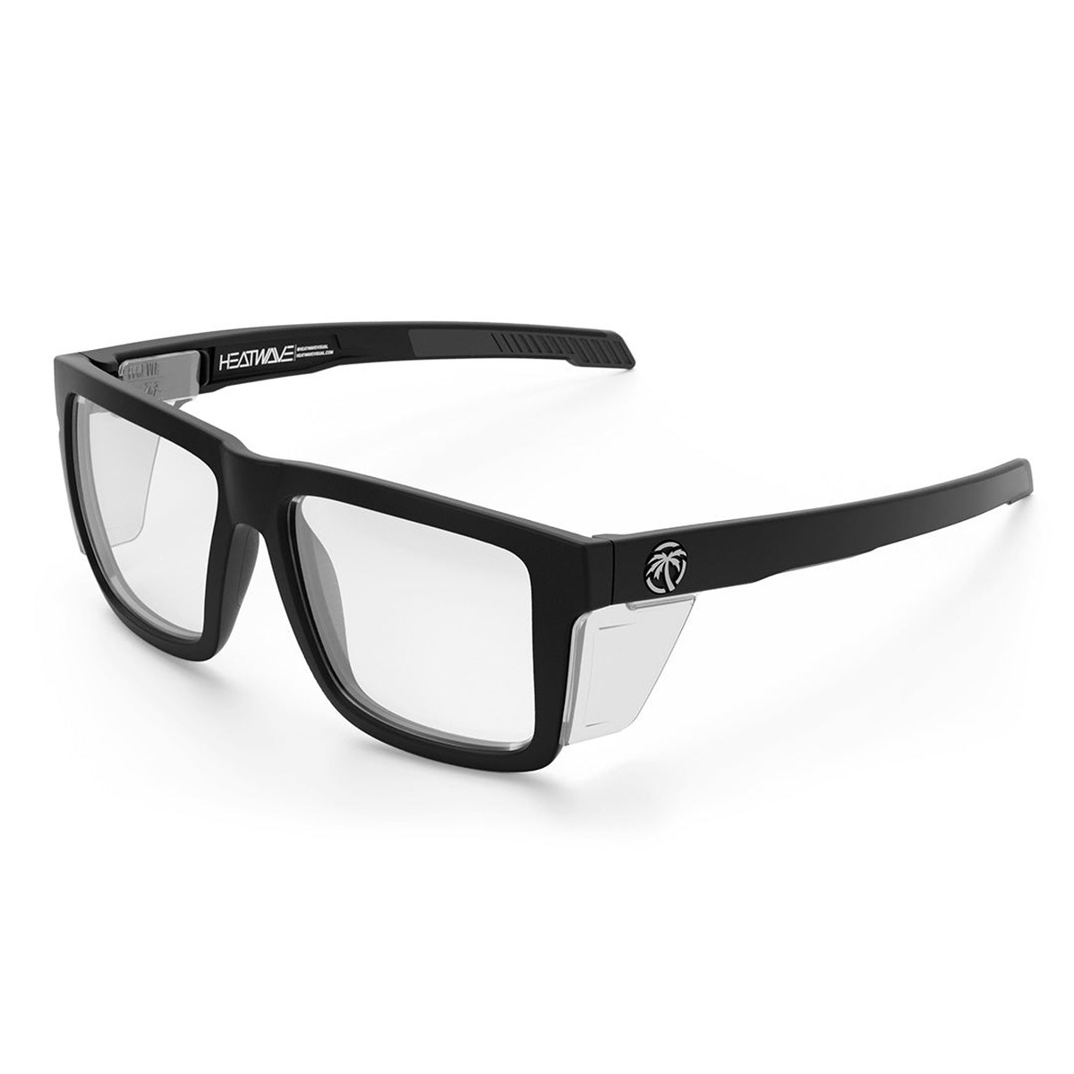 Performance XL VISE Sunglasses Frame: Anti Fog Clear Lens Z87+ with integrated side shields on a matte black frame for lateral debris protection in shop and jobsite use