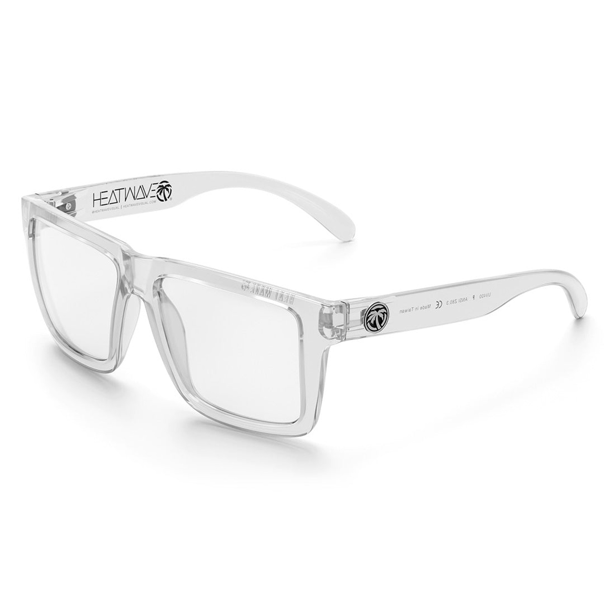 Heat Wave Visual XL VISE Z87 Glasses Anti Fog Clear Lens with clear frame and clear lenses for shop work, indoor tasks, and changing temperature conditions
