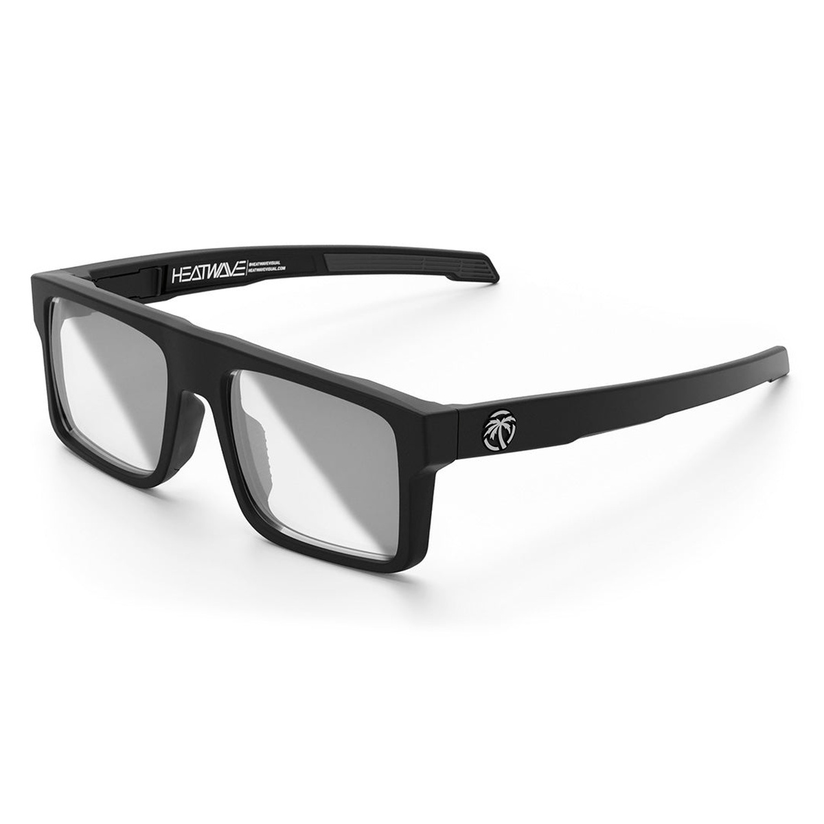 Heat Wave Visual Performance Rayth Sunglasses Photochromic Z87+ with clear transitioning safety lenses and black frame for shop work, driving, and outdoor use