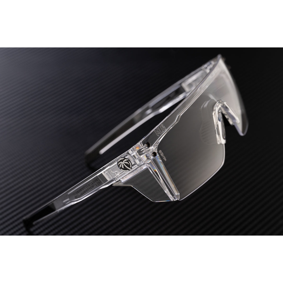 Heat Wave Visual Performance Lazer SLIM safety sunglasses with clear anti-fog lens and side shield detail for workshop and jobsite eye protection