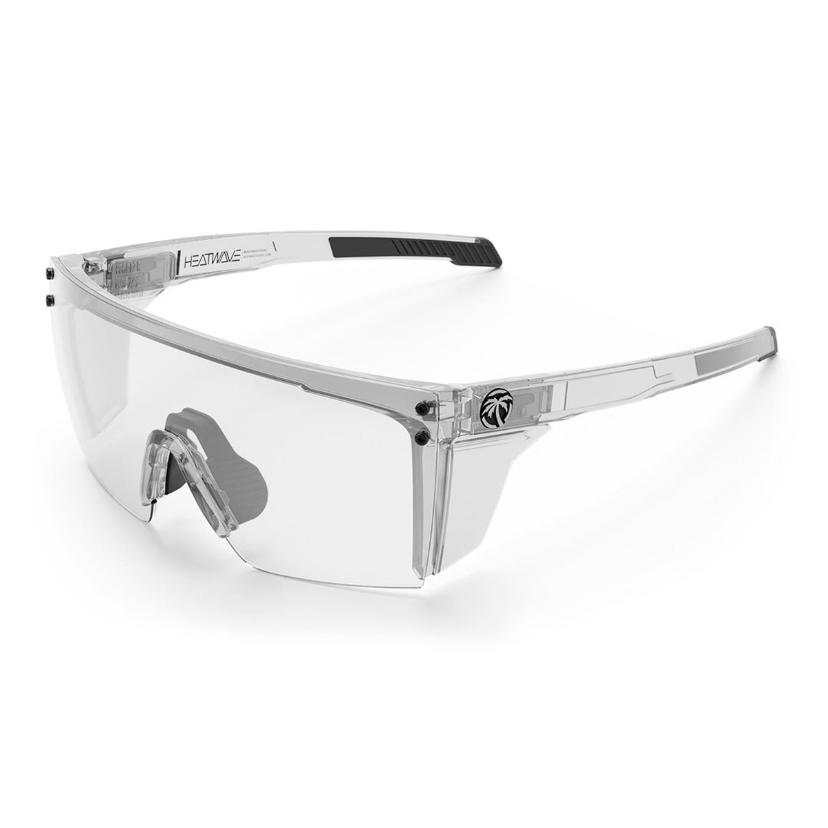 Heat Wave Visual Performance Lazer Face Sunglasses Anti Fog Clear Lens Z87+ with installed side shields for impact-rated eye protection in shop and work environments