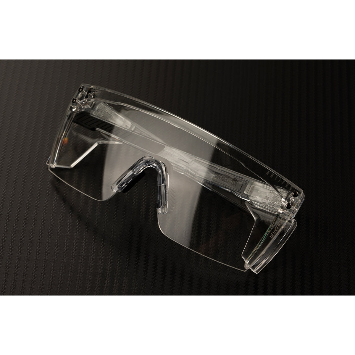Heat Wave Visual Performance Lazer Face Sunglasses Anti Fog Clear Lens Z87+ with clear shield lens and side coverage for debris protection in workshop settings