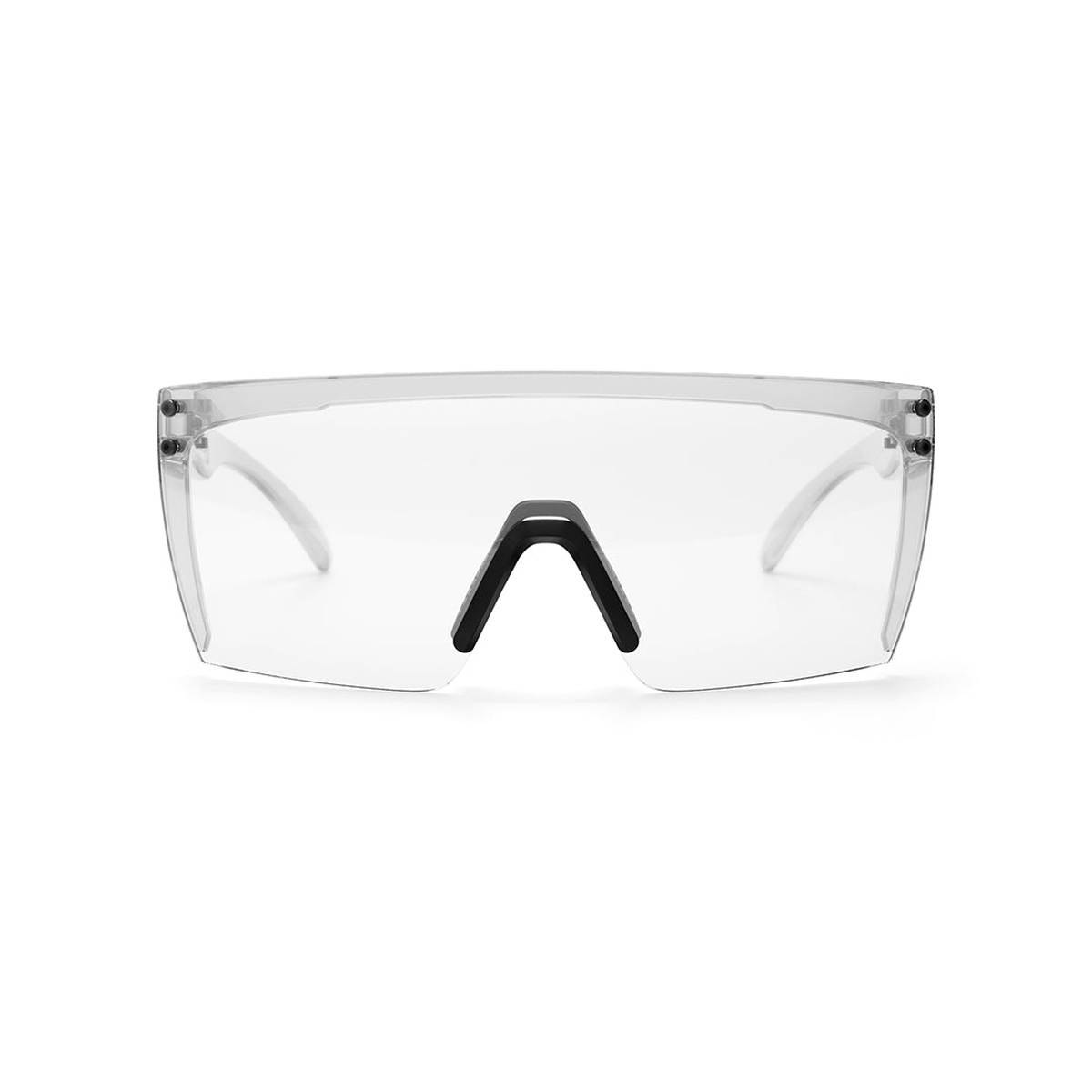 Heat Wave Visual Lazer Face Glasses CLEAR Z87 front view with clear lens for indoor work, garage use, and low-light safety eyewear
