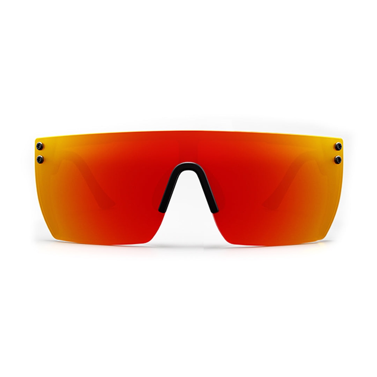 Heat Wave Visual Kids Lazer Face Sunglasses Little Trouble X Heat Wave Flames front view showing full shield lens coverage for bright outdoor use