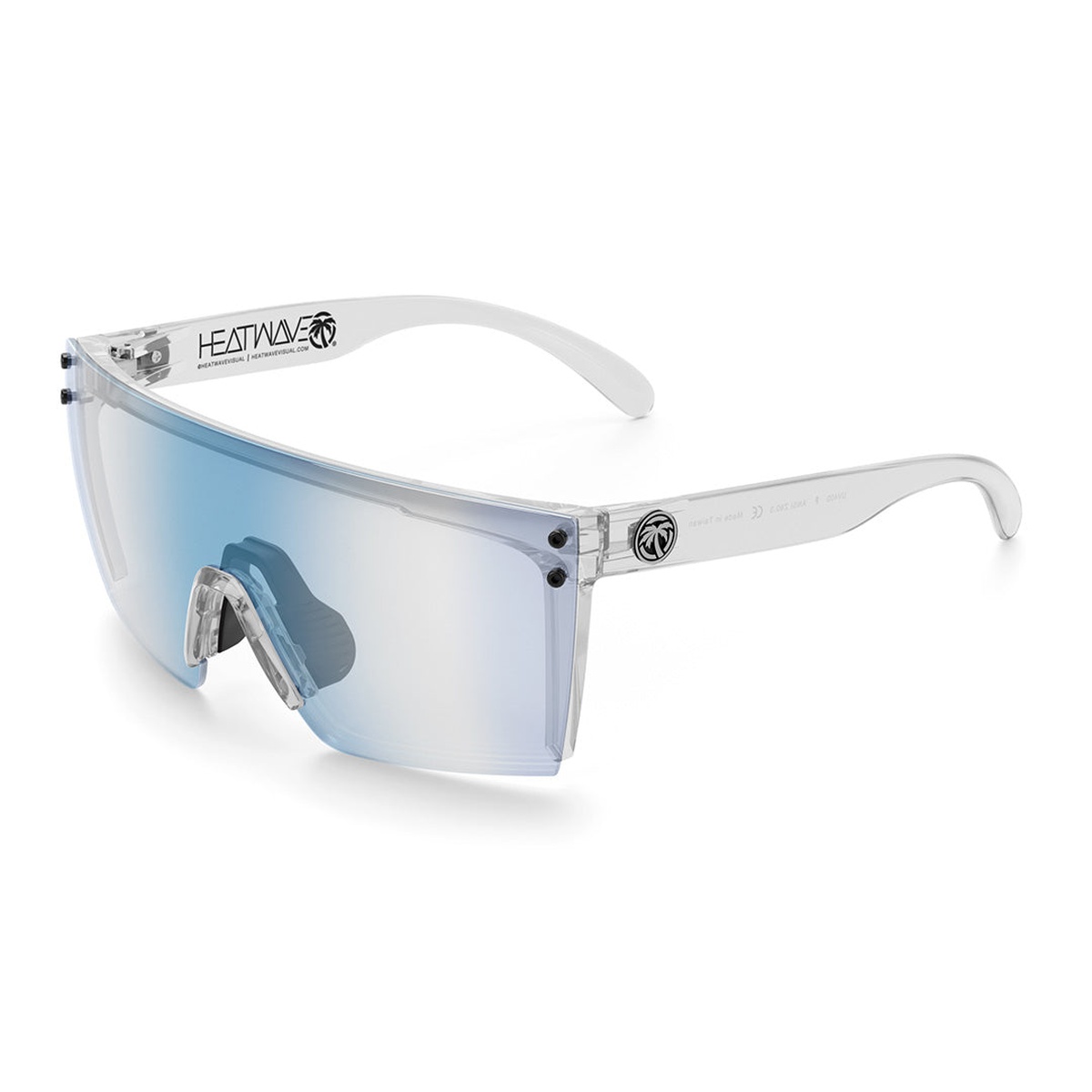 Heat Wave Visual Lazer Face Glasses clear blue light blocking lens Z87 with wraparound shield lens for indoor screen use and everyday eye protection
