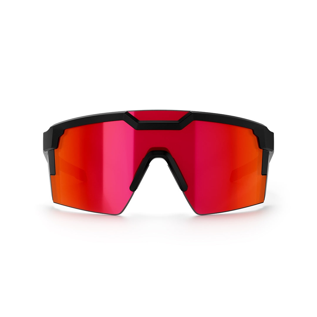 Heat Wave Visual Future Tech Sunglasses Firestorm Z87+ front view showing full shield polarized lens for driving and outdoor jobsite use