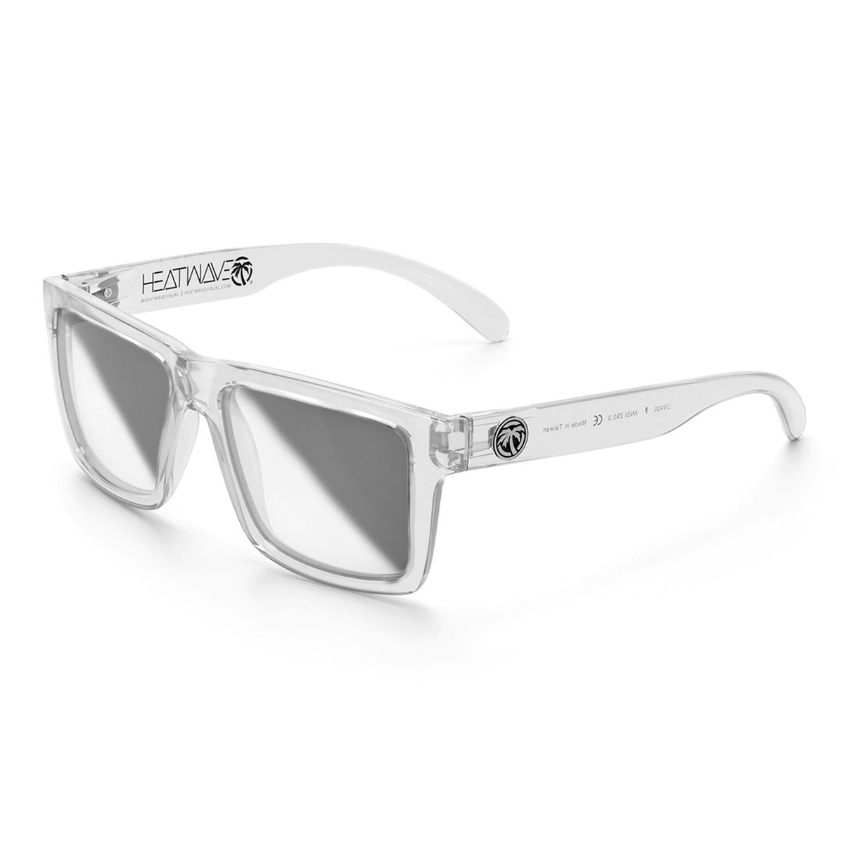 Heat Wave Visual VISE Z87 Sunglasses VAPOR CLEAR Frame Photochromic Lens full product view for daily workwear and all-day use