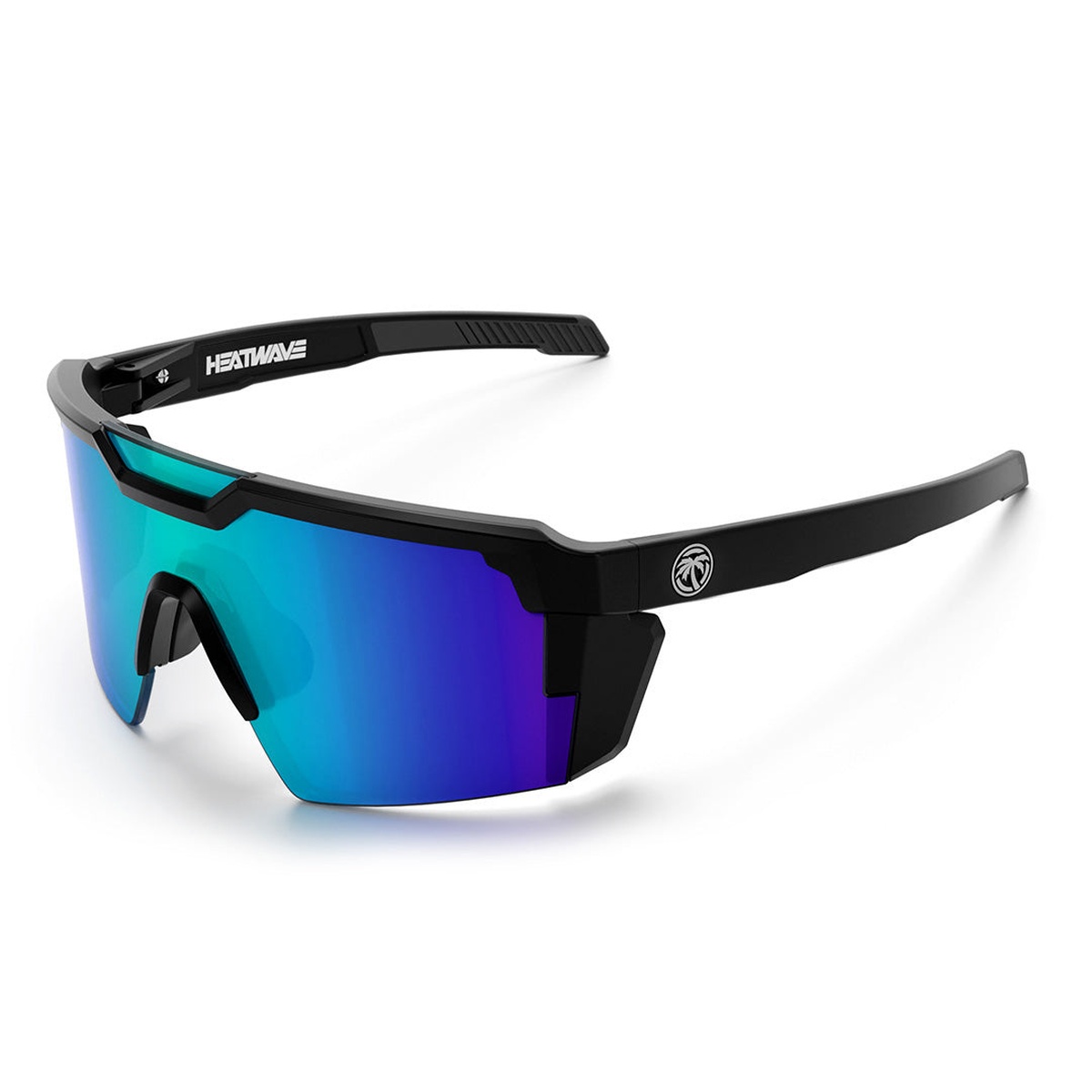 Heat Wave Visual Future Tech Sunglasses Galaxy Z87+ polarized safety sunglasses with side shield coverage and black frame for bright outdoor performance use