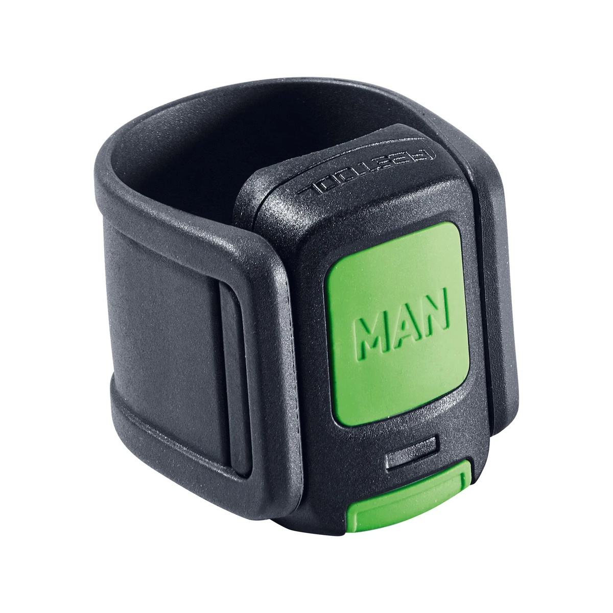 Festool 578499 Bluetooth Remote Control close-up showing the MAN button used to switch the CT dust extractor into cleaning mode