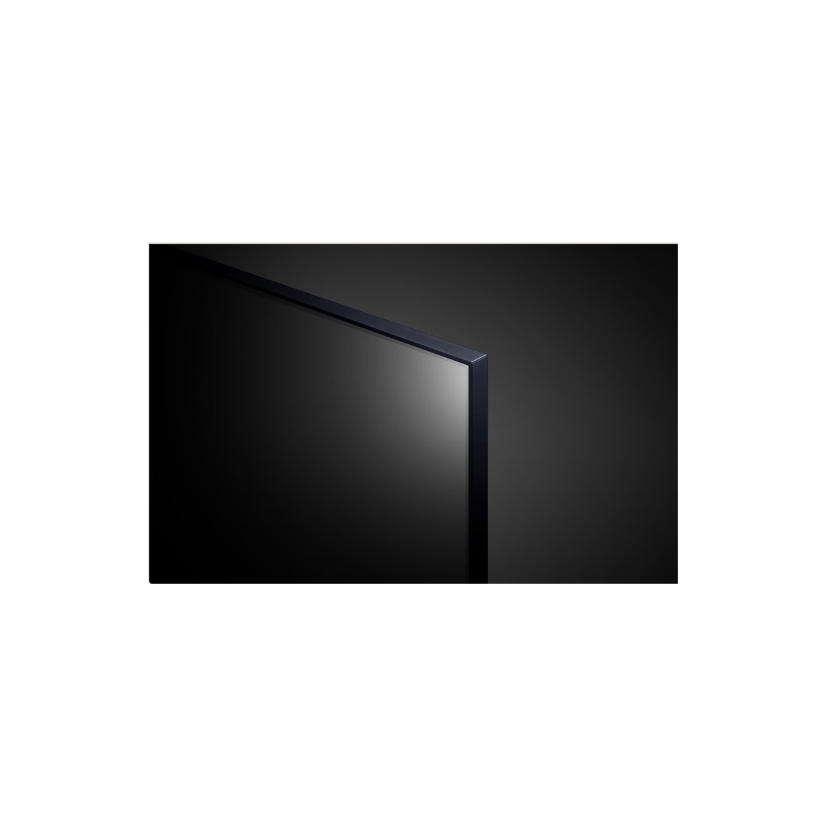 Close-up of slim bezel design on LG TV
