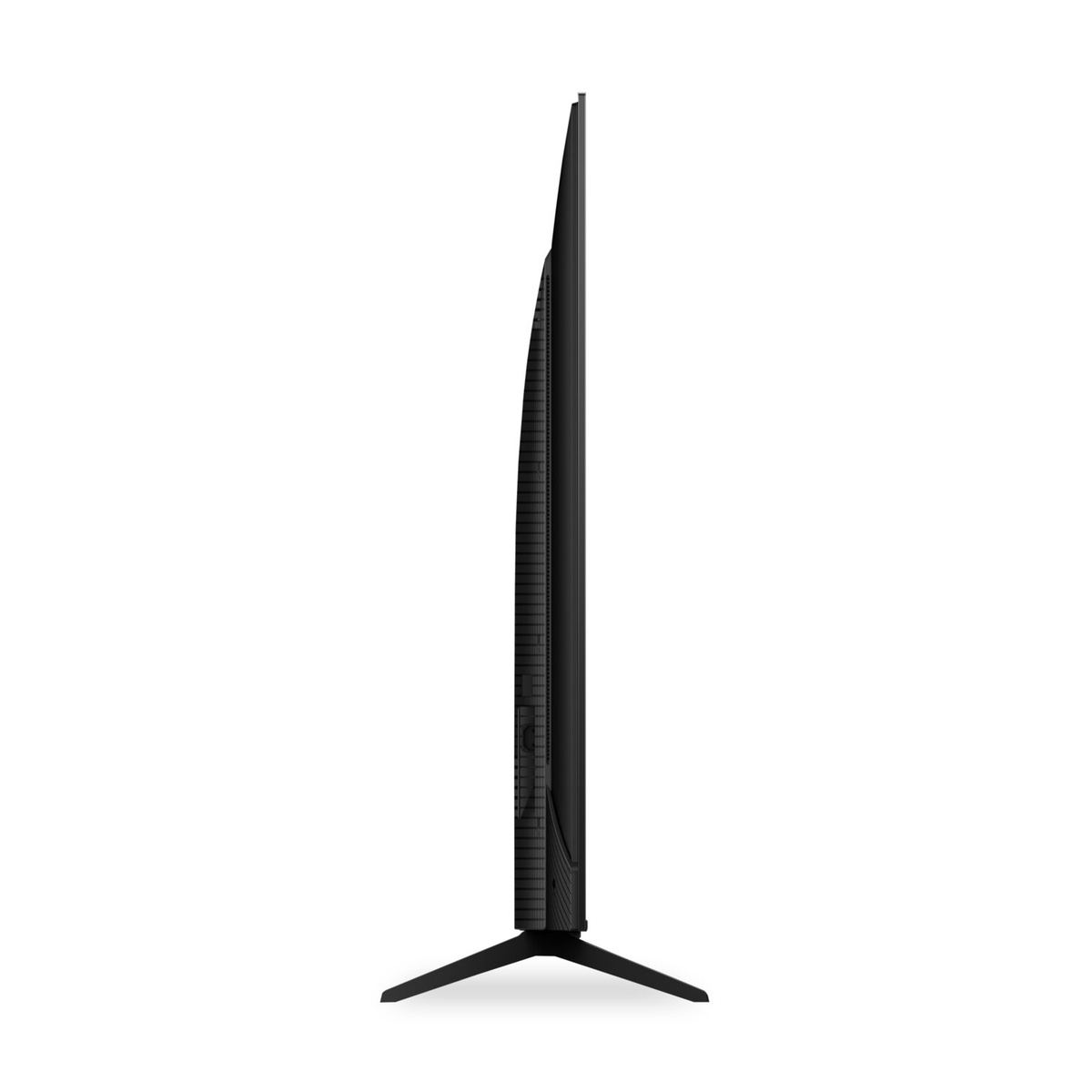 Slim side profile of TCL 65-inch 4K UHD LED TV with stand