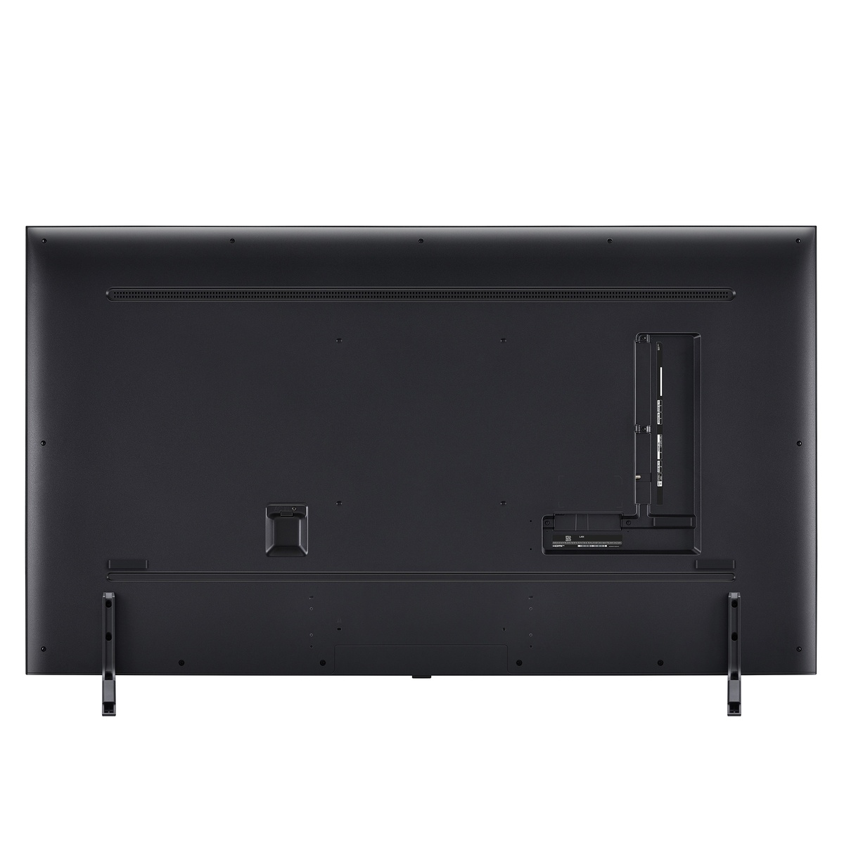 Rear view of LG 65UR9000PUA showing ports and mounting points