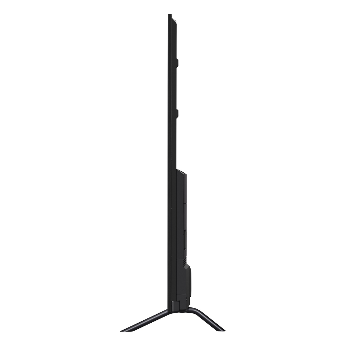 Slim side profile of the LG 98UT9000PUA on its feet