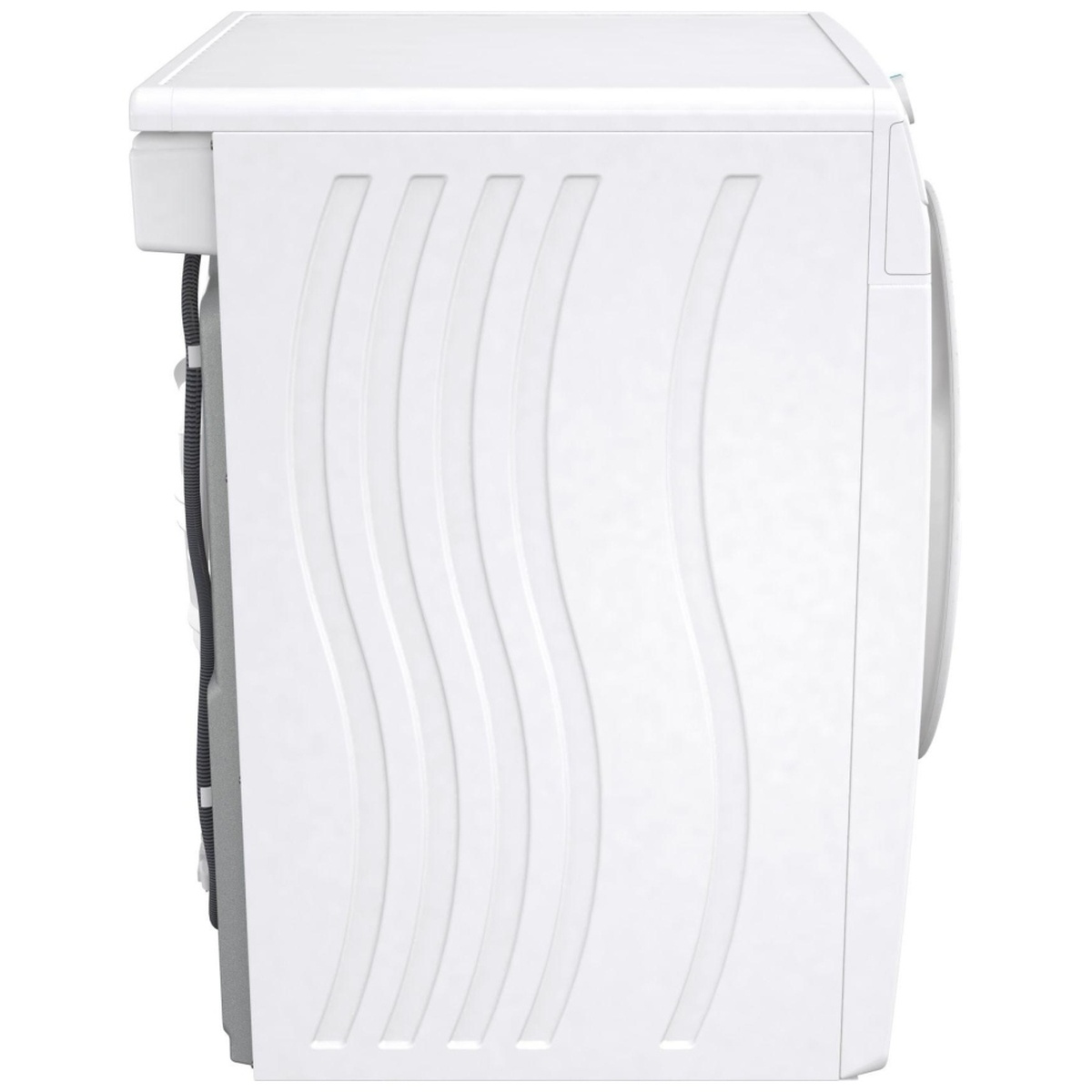 Side view of the dryer showing sculpted, reinforced side panels.