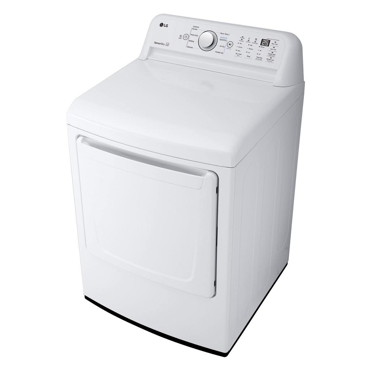 Control panel of LG dryer with Sensor Dry cycles and time display