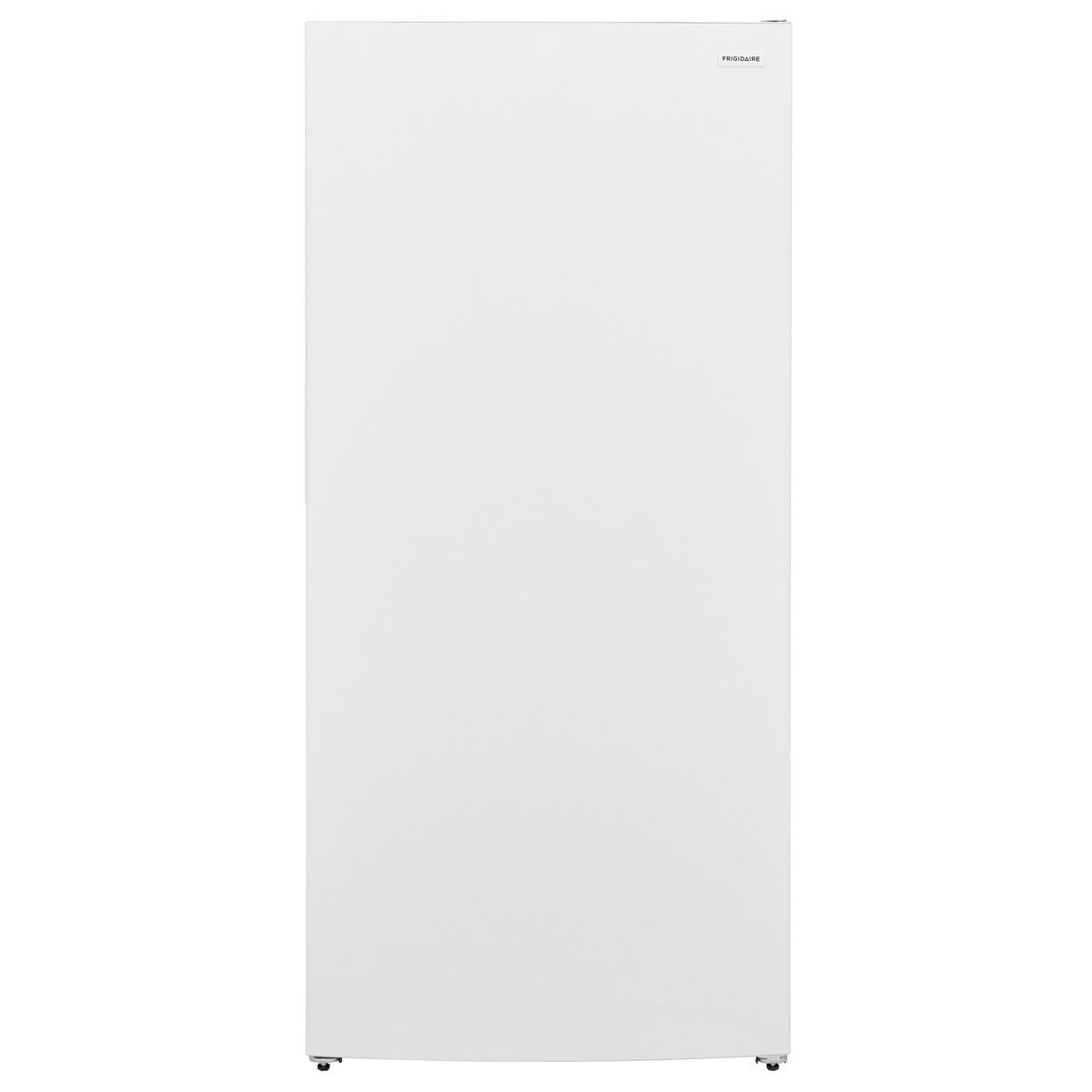 Front view of the upright freezer with a clean, minimalist exterior.