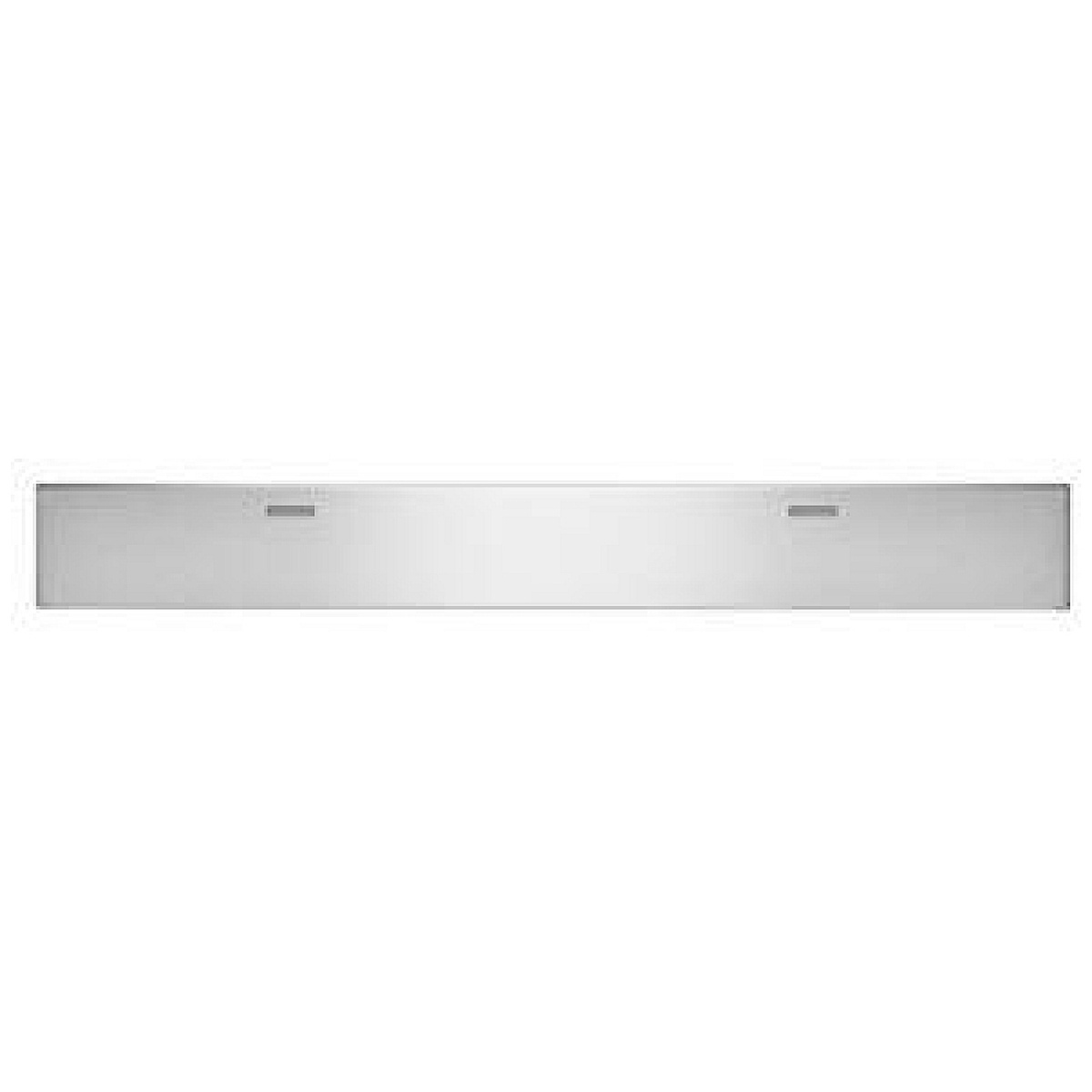 Wide stainless toe kick panel showing minimal, modern design.