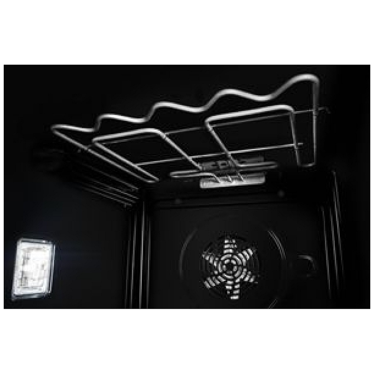 Top broil element, interior halogen light and convection fan