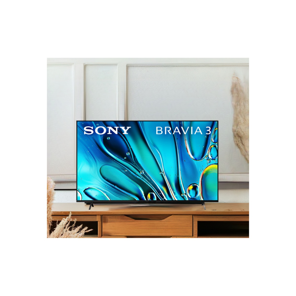 Sony BRAVIA 3 television set up on a media console in a living room