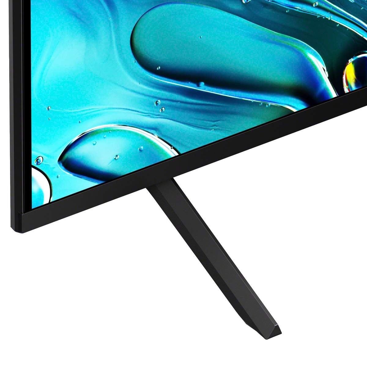 Slim bezel corner and sturdy two‑position stand of the Sony BRAVIA 3 TV