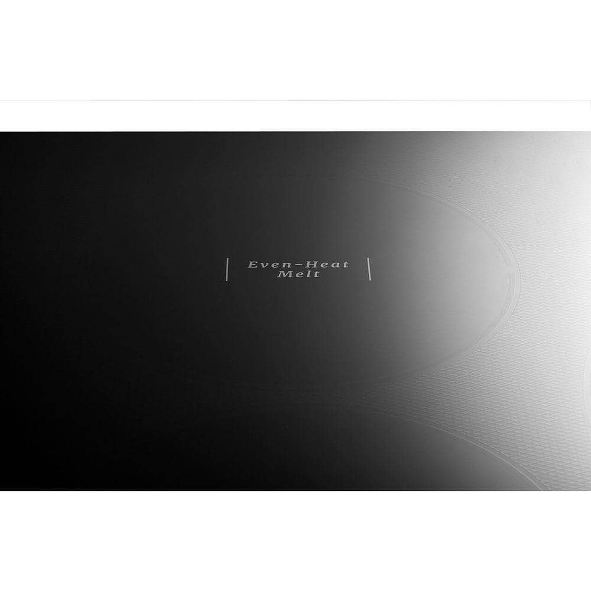 Cooktop surface highlighting Even-Heat Melt element