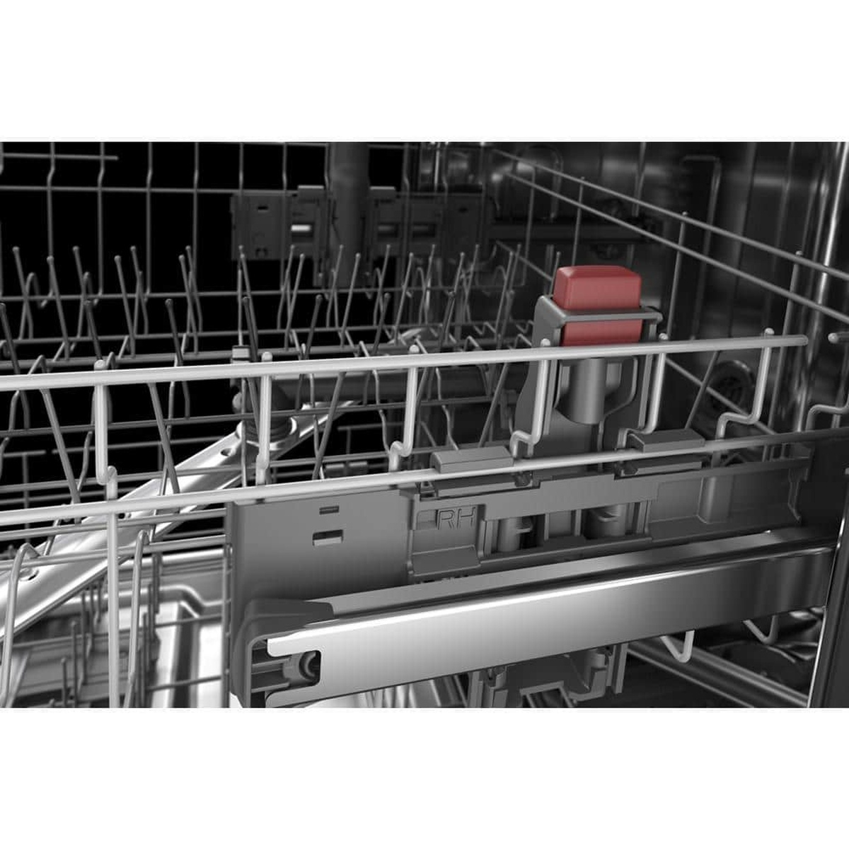 Adjustable middle rack mechanism inside dishwasher
