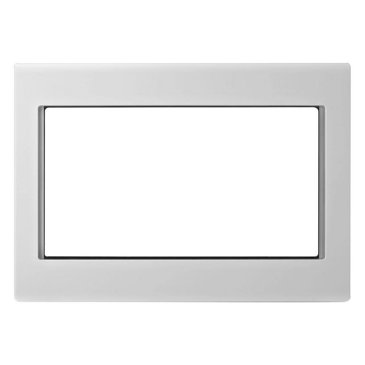 Front view of the white trim frame sized for 27-inch cabinet openings.