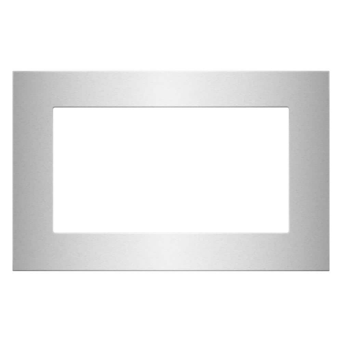 KitchenAid 27-inch stainless steel microwave trim frame front view