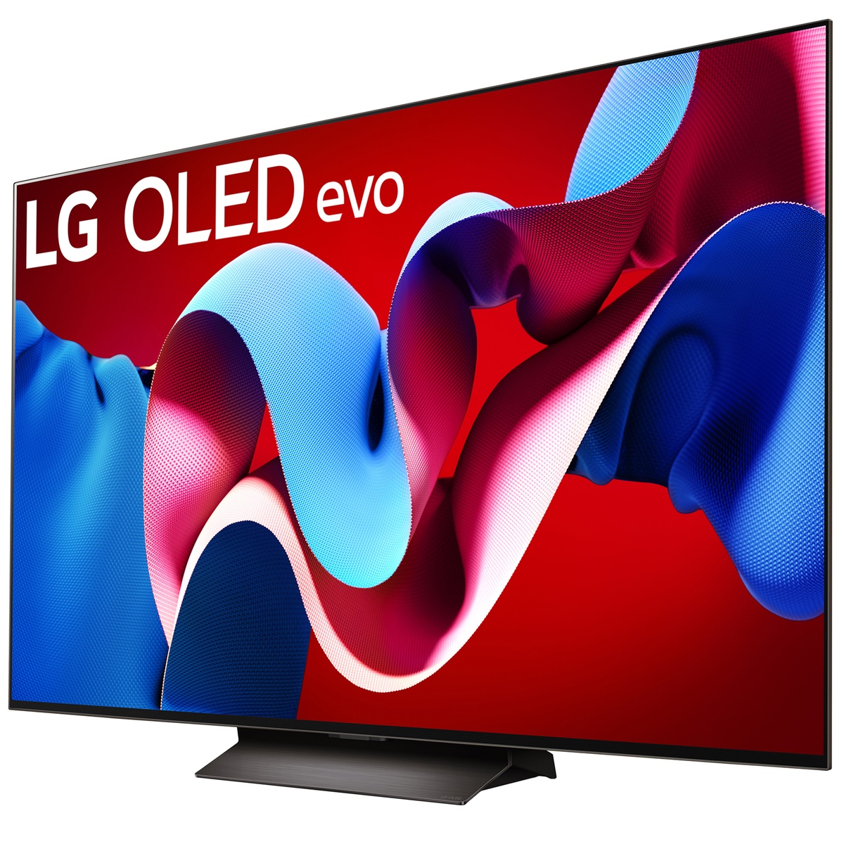 LG OLED evo screen showing vivid colors on the 65-inch display