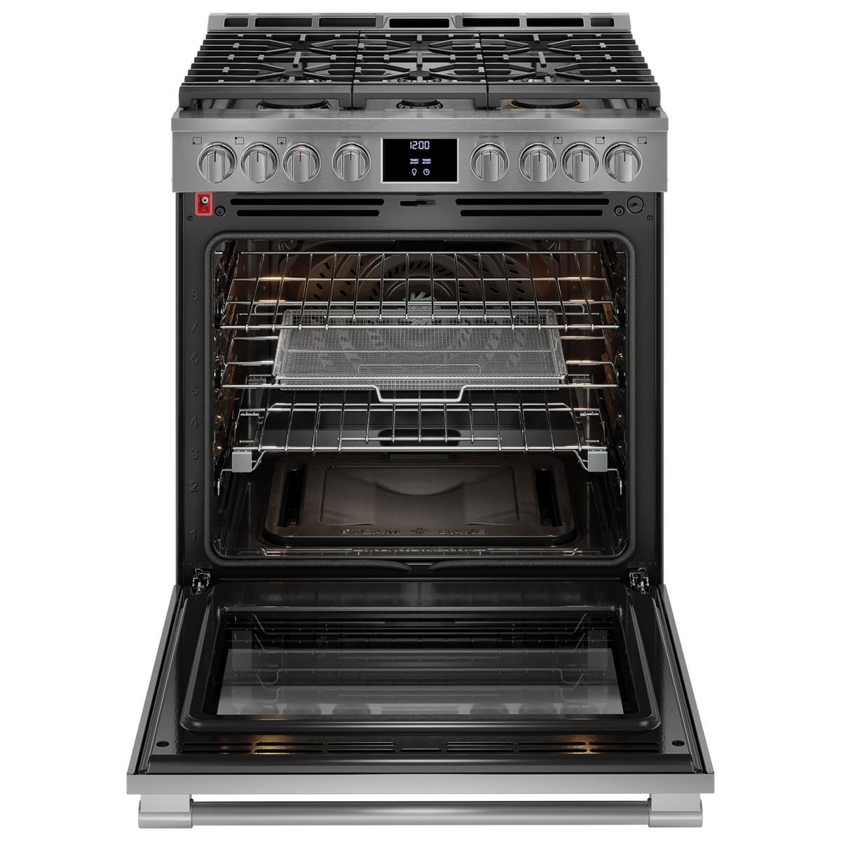 Frigidaire Professional oven interior showing racks and included Air Fry tray