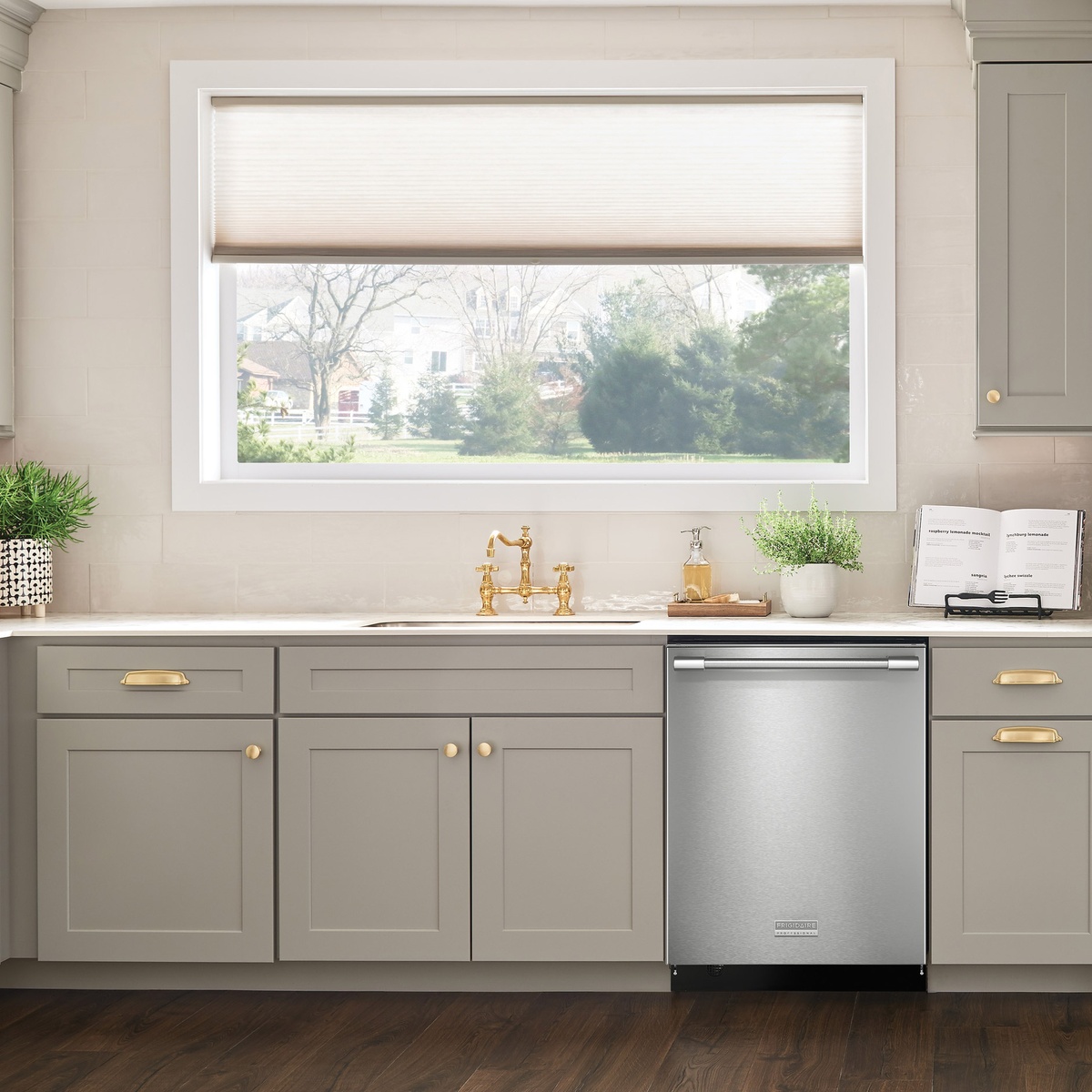 Dishwasher installed in a modern kitchen