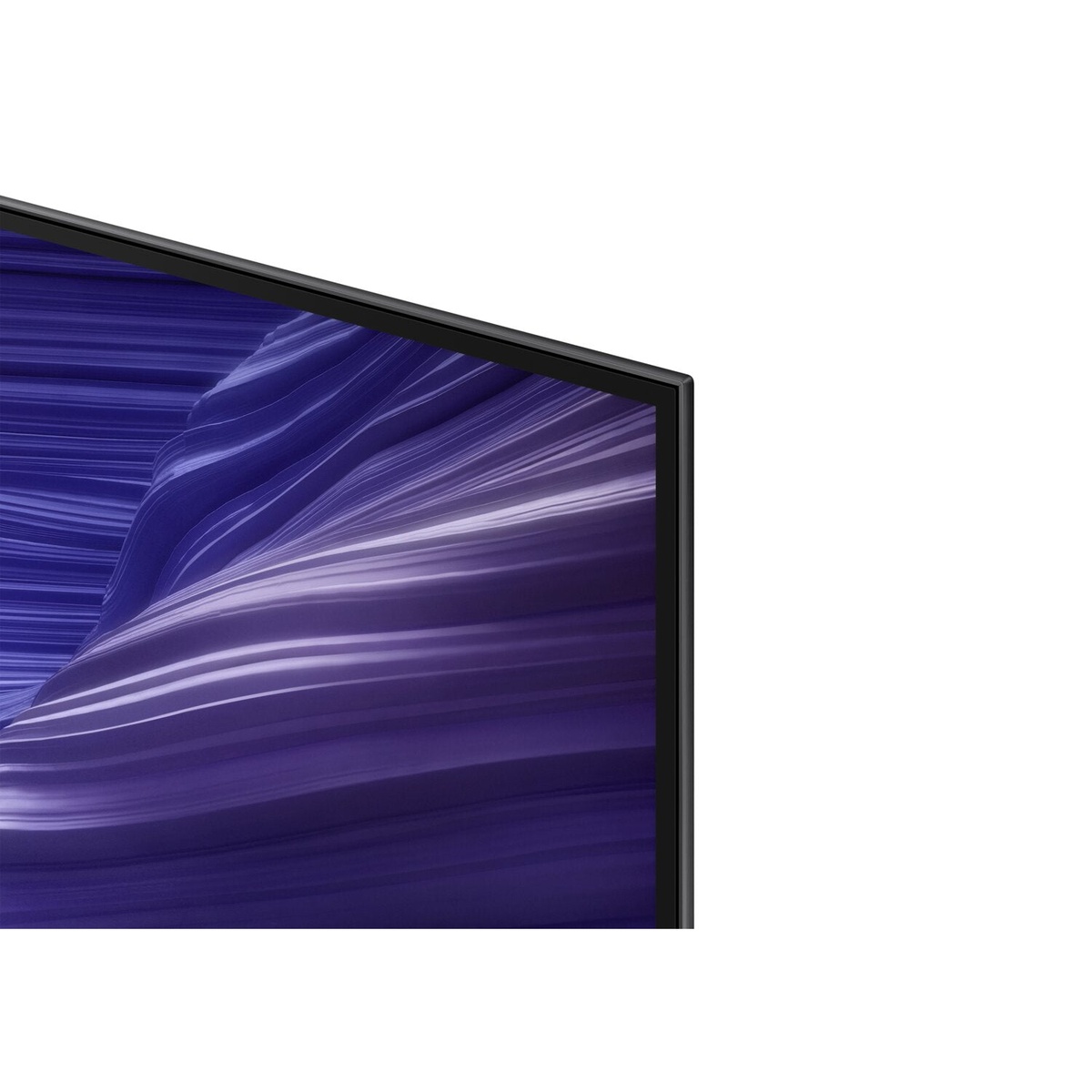 Close-up of the TV's slim bezel and edge