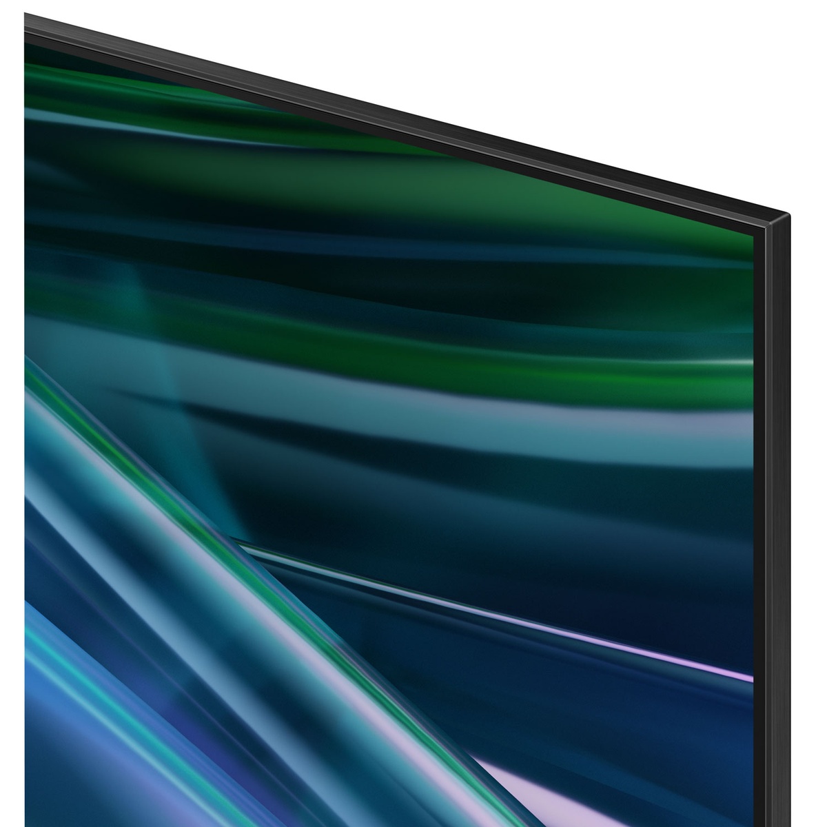Close-up of the bezel and screen of the Samsung QN80D TV