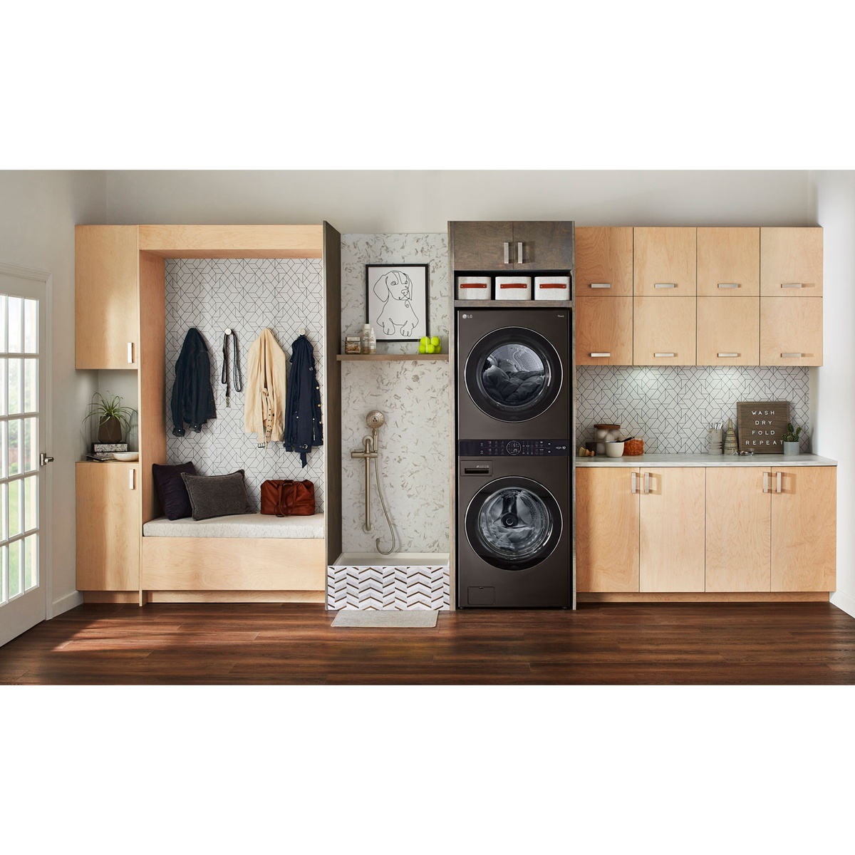 LG WashTower installed in a modern laundry space