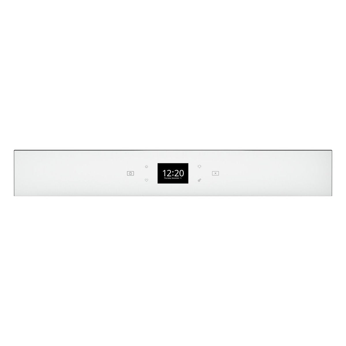 Close‑up of the ovens touch control panel with center display.