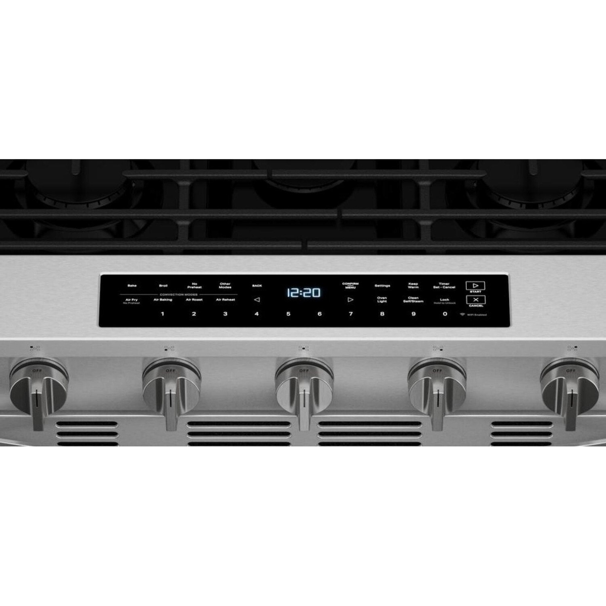Front control panel with digital display and dedicated air cooking modes