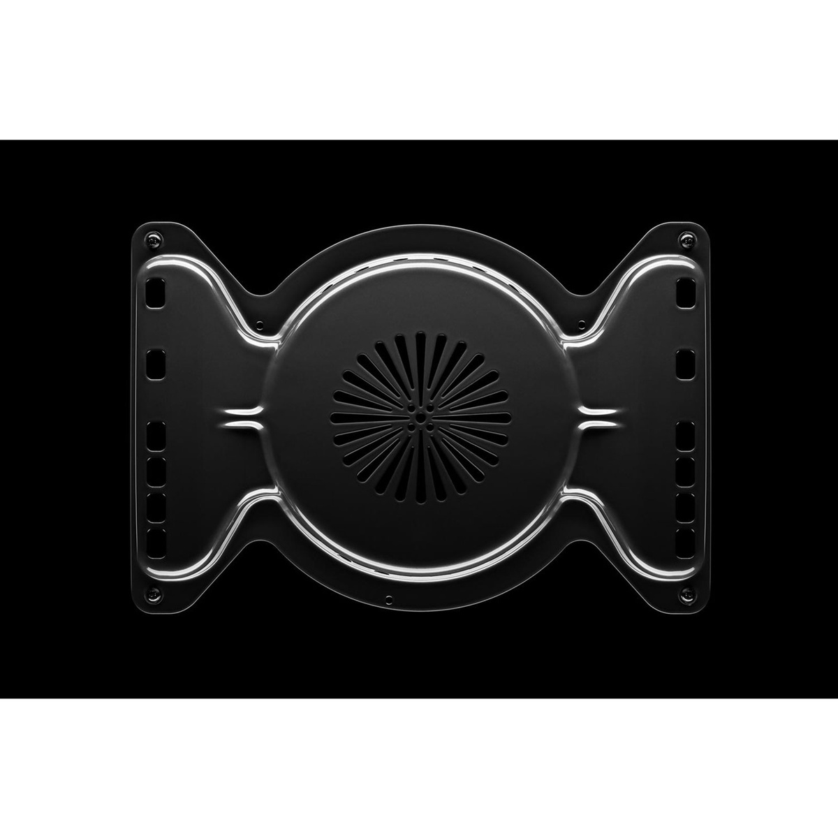Even-Heat True Convection bow-tie fan assembly inside oven cavity