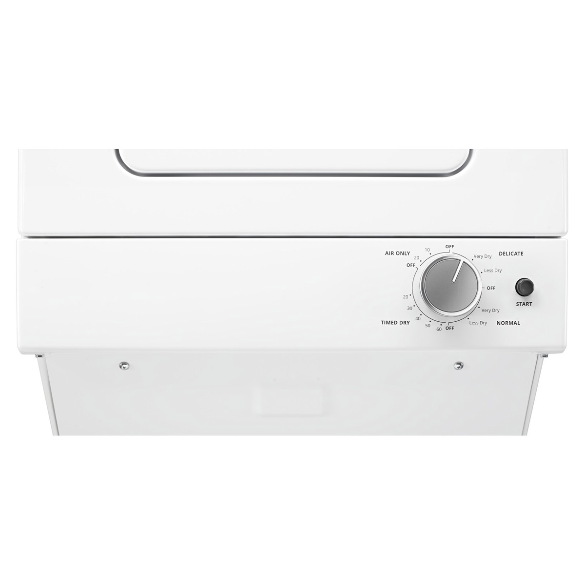 Dryer control knob showing Normal, Delicate, Timed Dry and Air Only settings.