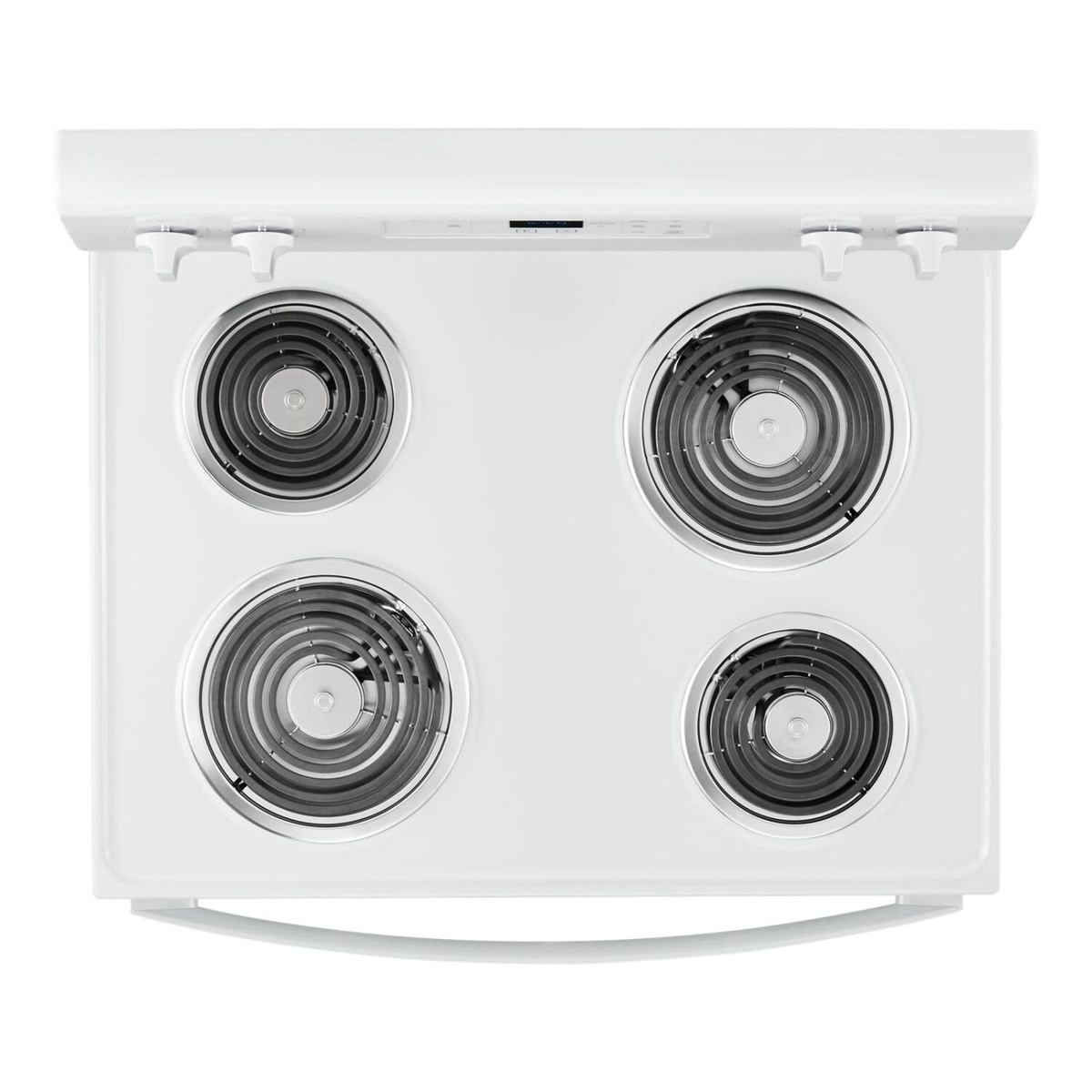 Top-down view of four coil elements on the Upswept cooktop