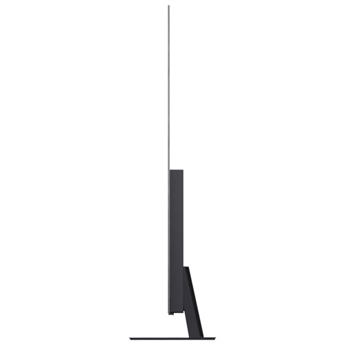 Close-up of the rear side panel showing HDMI, USB, and other connection ports on the LG OLED TV