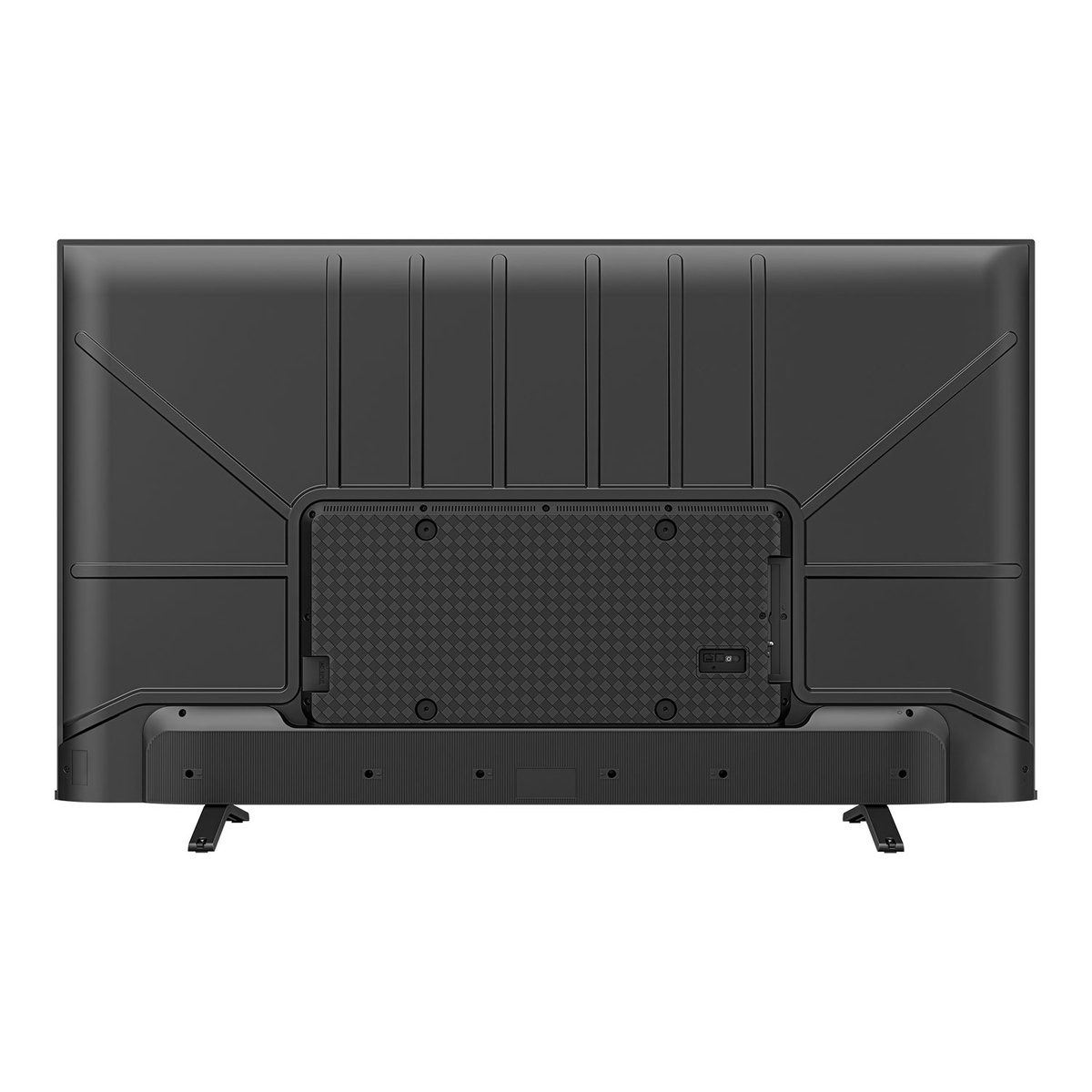 Rear view of the Toshiba TV showing the back panel and wall-mount area