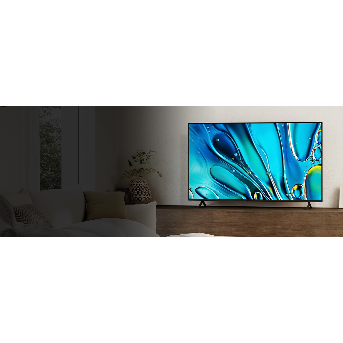 Sony BRAVIA 3 television on a low media console in a modern living room